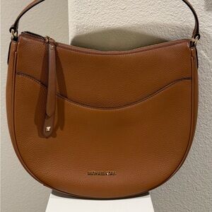 Michael Kors Dover Large Leather Shoulder Bag Brown OS